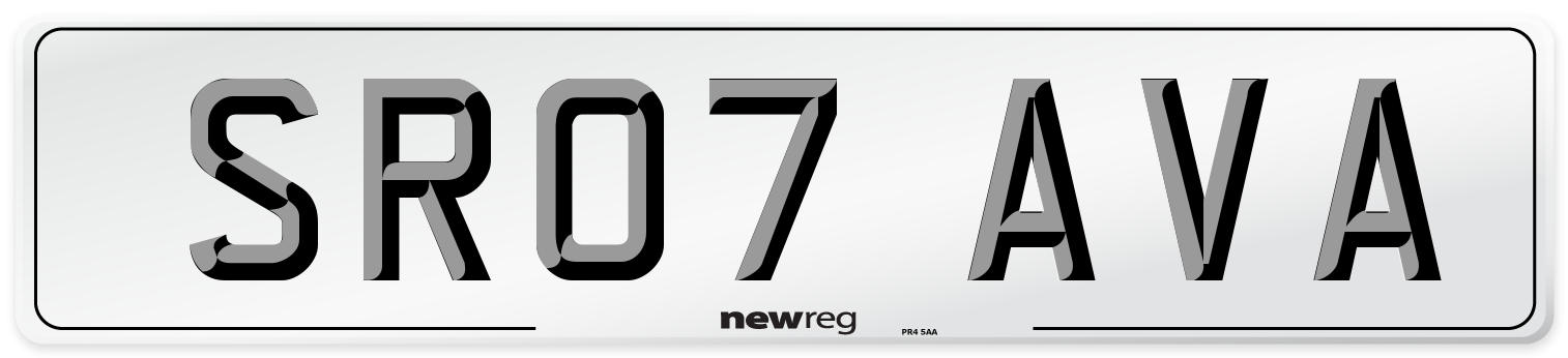 SR07 AVA Front Number Plate