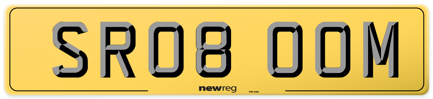 SR08 OOM Rear Number Plate