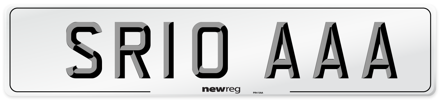 SR10 AAA Front Number Plate
