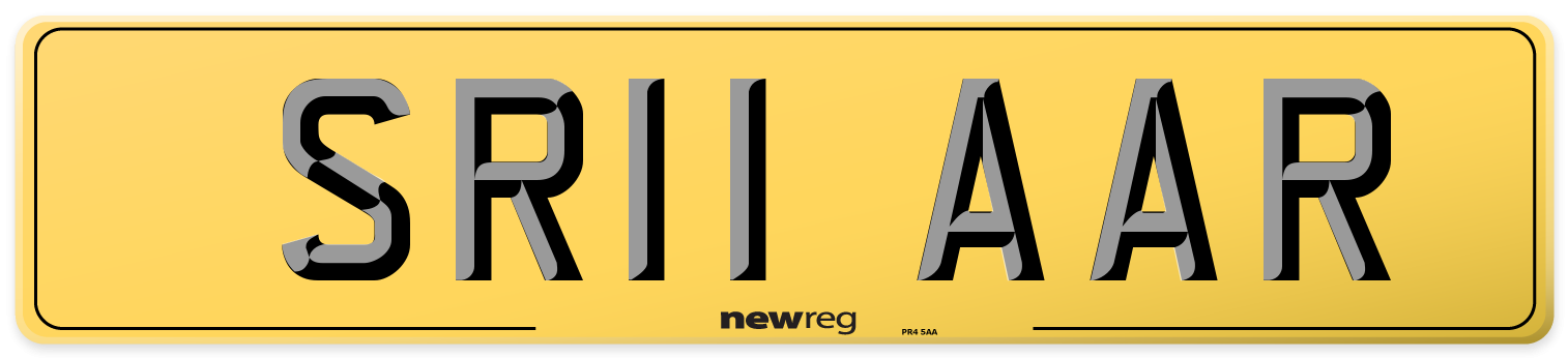 SR11 AAR Rear Number Plate