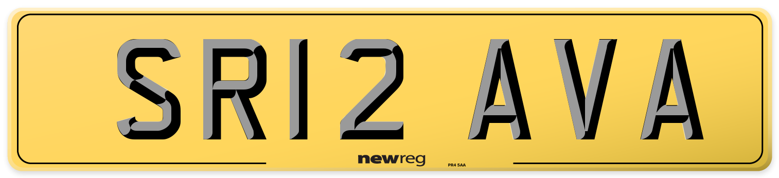 SR12 AVA Rear Number Plate