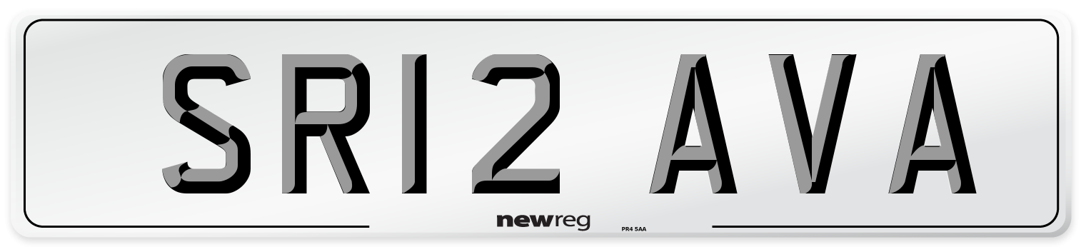 SR12 AVA Front Number Plate