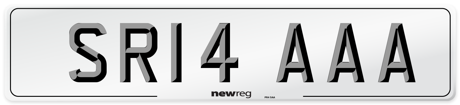 SR14 AAA Front Number Plate