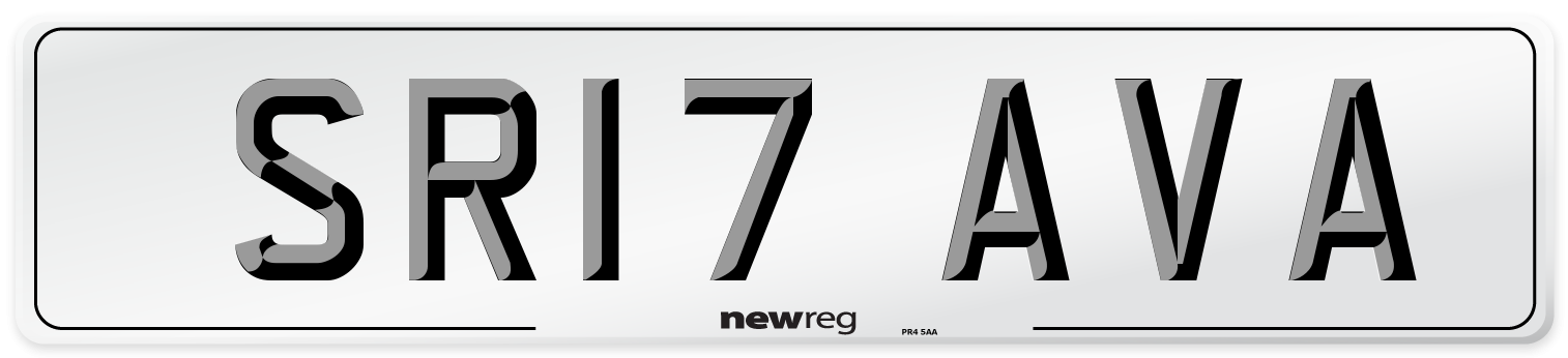 SR17 AVA Front Number Plate