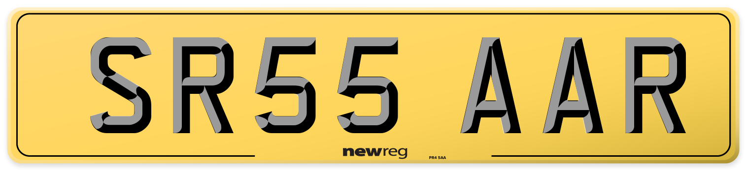 SR55 AAR Rear Number Plate