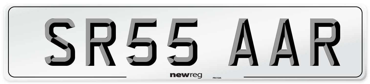 SR55 AAR Front Number Plate