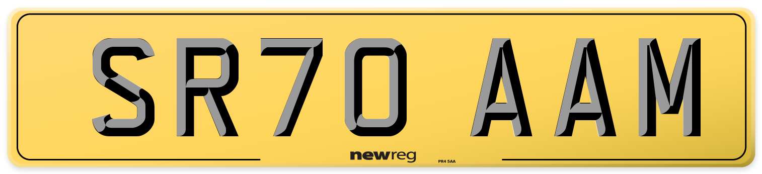 SR70 AAM Rear Number Plate