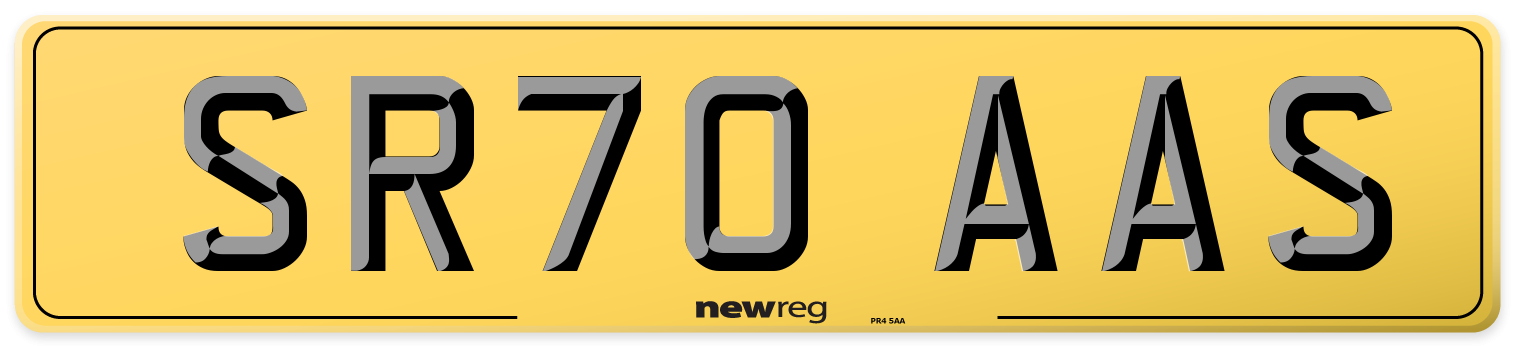 SR70 AAS Rear Number Plate