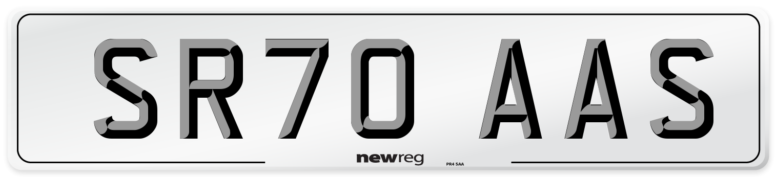 SR70 AAS Front Number Plate