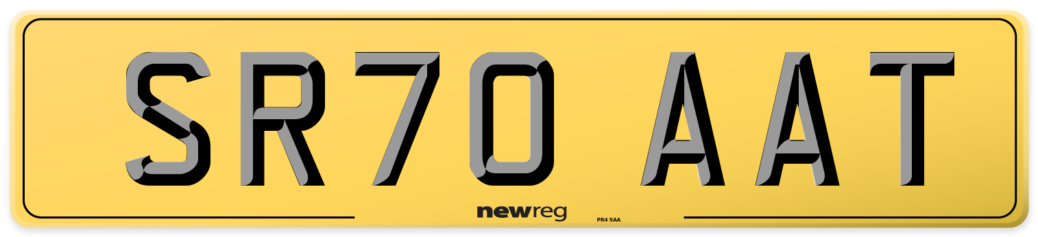 SR70 AAT Rear Number Plate
