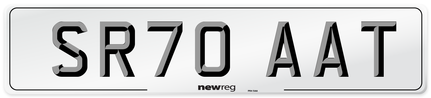 SR70 AAT Front Number Plate