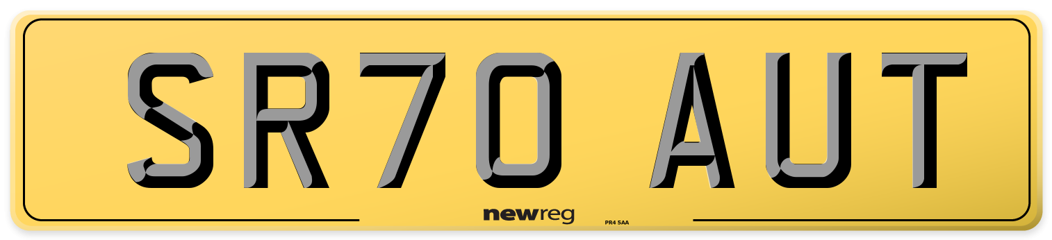 SR70 AUT Rear Number Plate