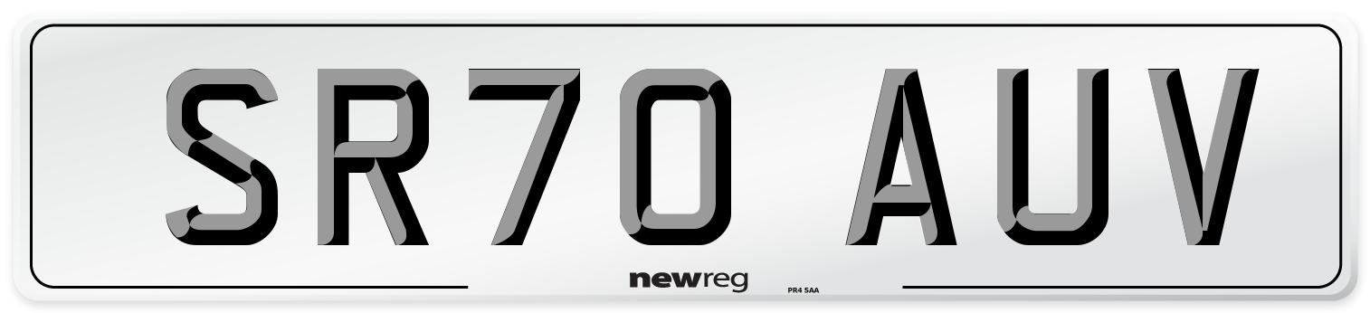 SR70 AUV Front Number Plate