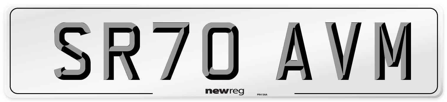 SR70 AVM Front Number Plate
