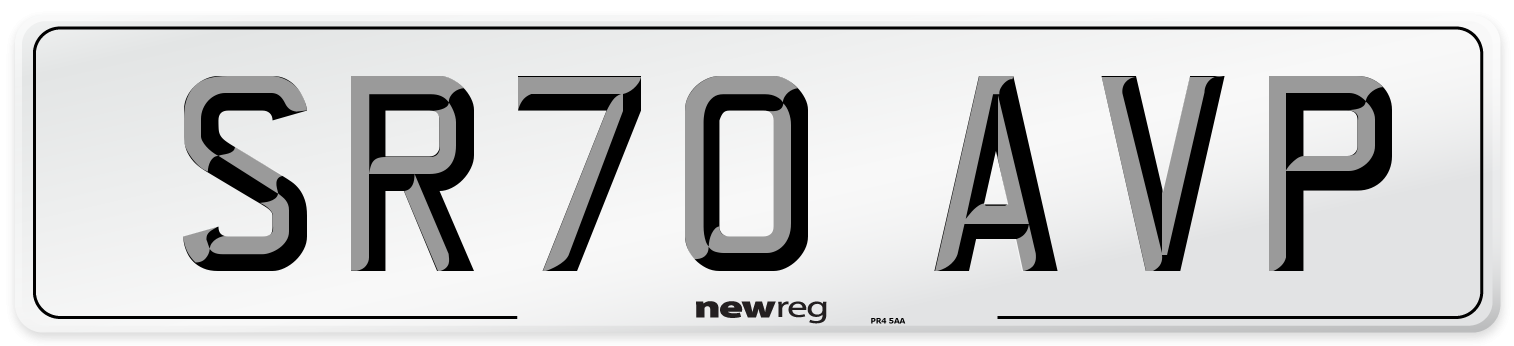 SR70 AVP Front Number Plate