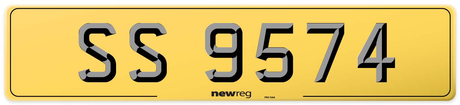 SS 9574 Rear Number Plate