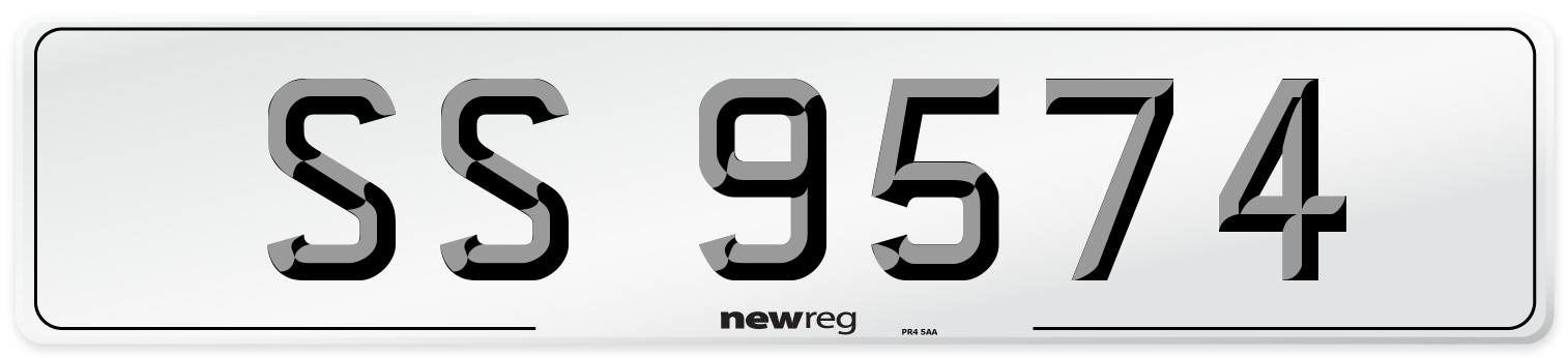 SS 9574 Front Number Plate
