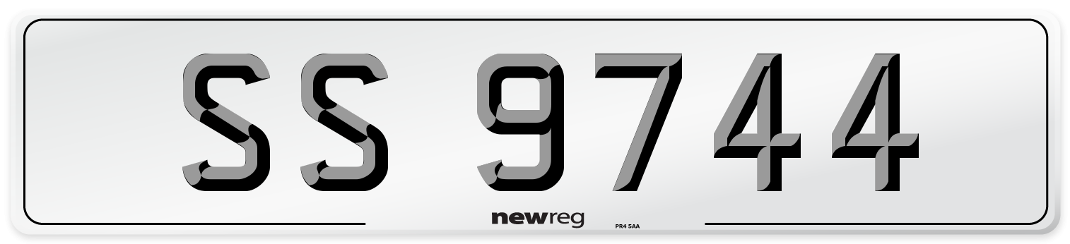 SS 9744 Front Number Plate