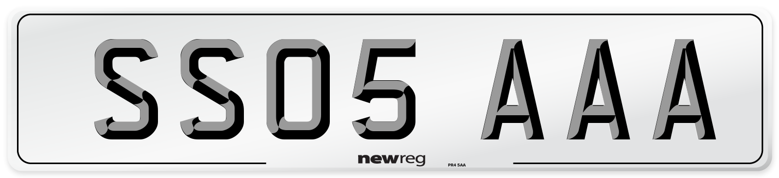 SS05 AAA Front Number Plate