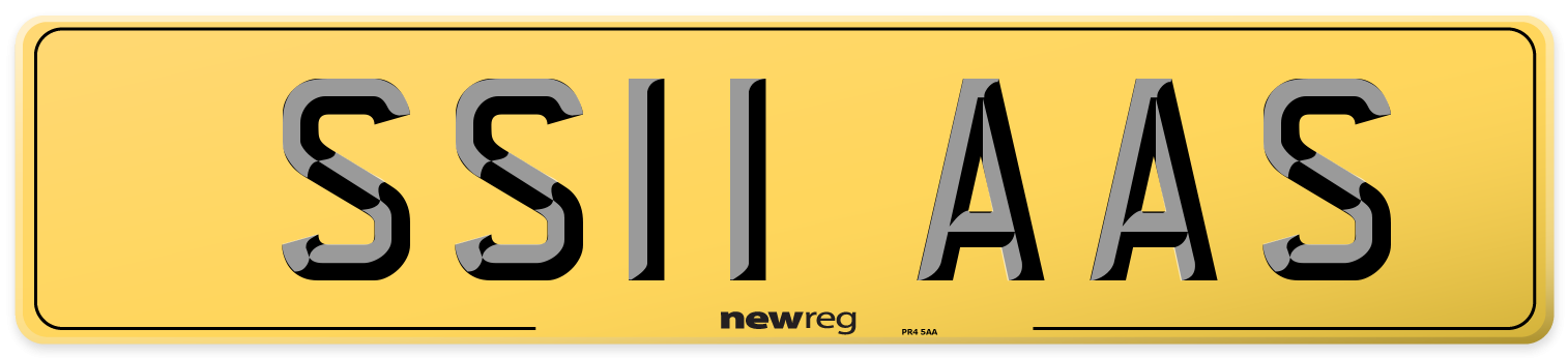 SS11 AAS Rear Number Plate