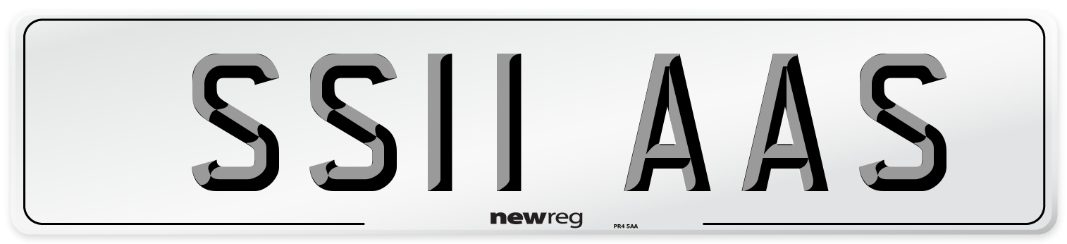 SS11 AAS Front Number Plate