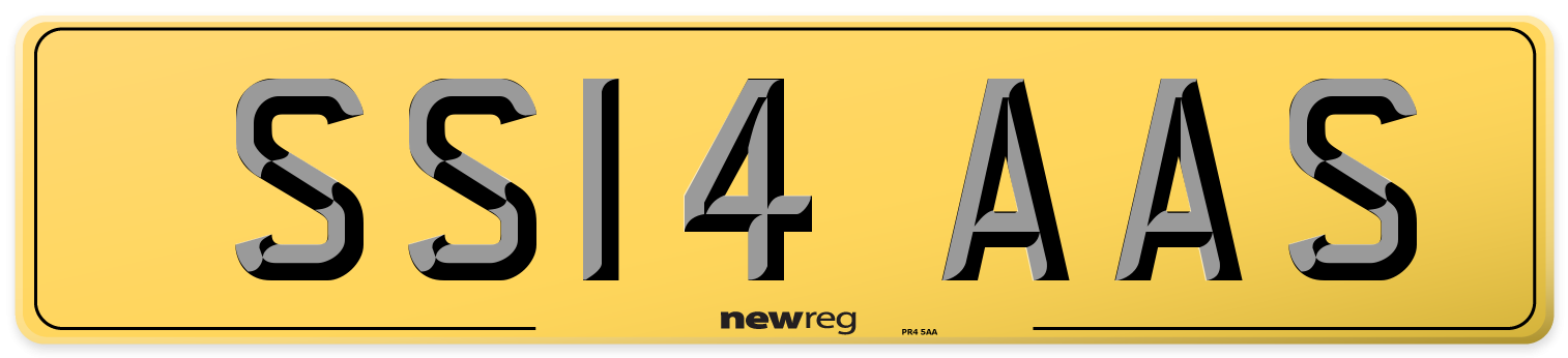 SS14 AAS Rear Number Plate