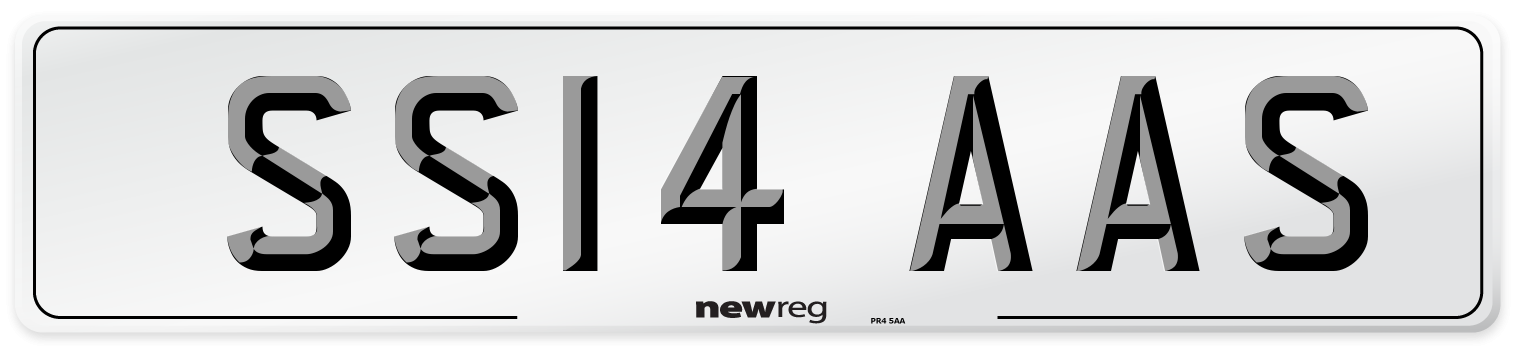 SS14 AAS Front Number Plate