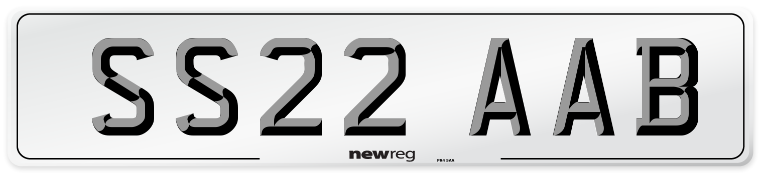 SS22 AAB Front Number Plate