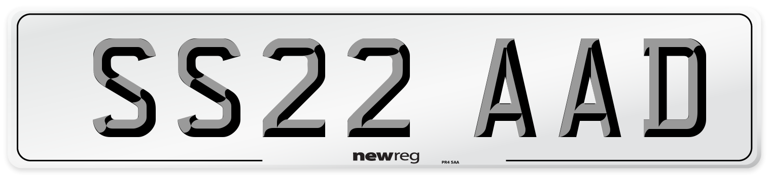 SS22 AAD Front Number Plate