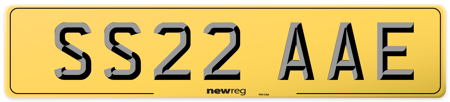 SS22 AAE Rear Number Plate