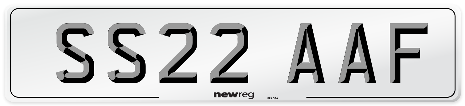 SS22 AAF Front Number Plate