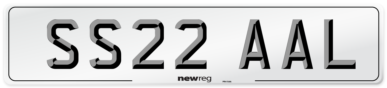 SS22 AAL Front Number Plate
