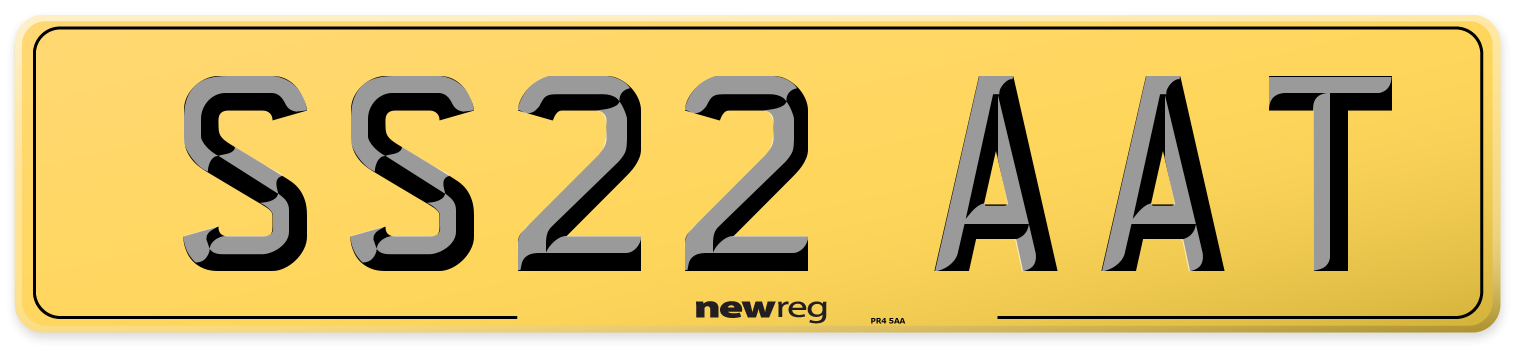 SS22 AAT Rear Number Plate