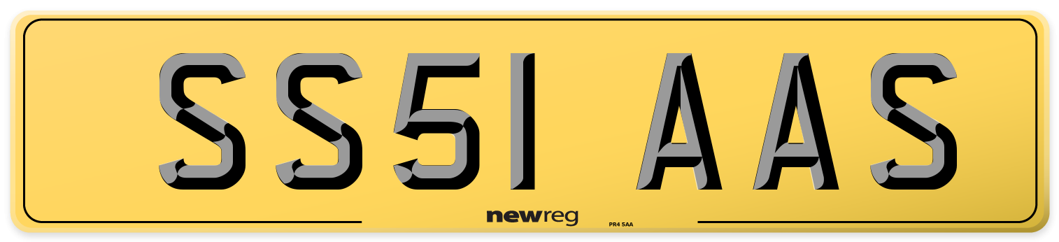 SS51 AAS Rear Number Plate
