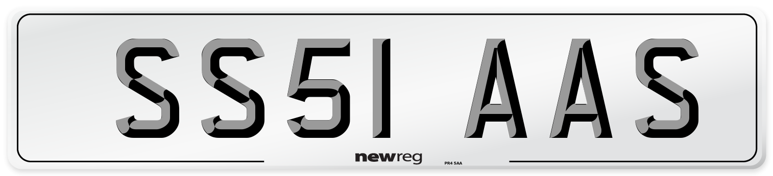 SS51 AAS Front Number Plate