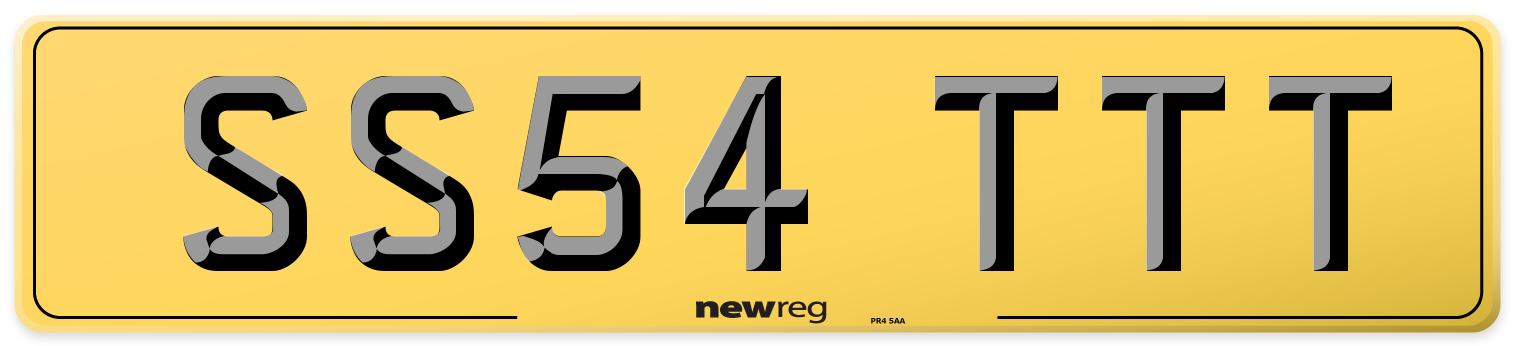 SS54 TTT Rear Number Plate