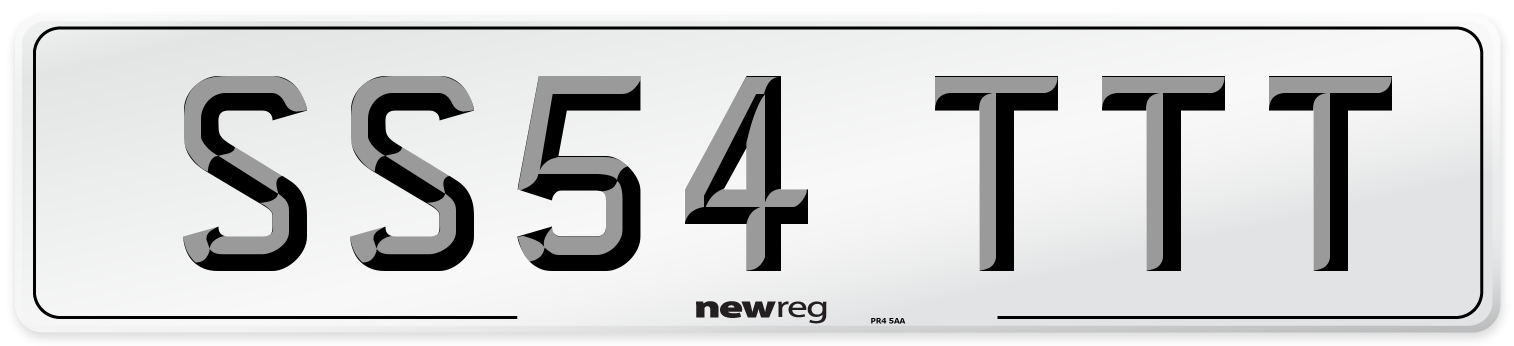 SS54 TTT Front Number Plate