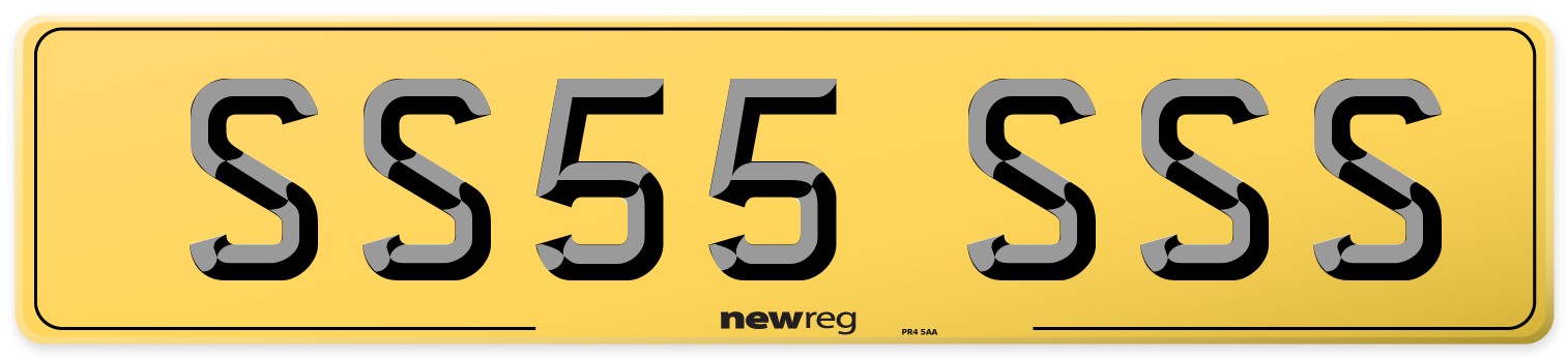 SS55 SSS Rear Number Plate