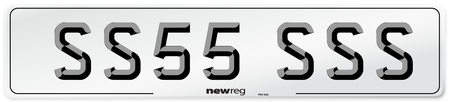 SS55 SSS Front Number Plate