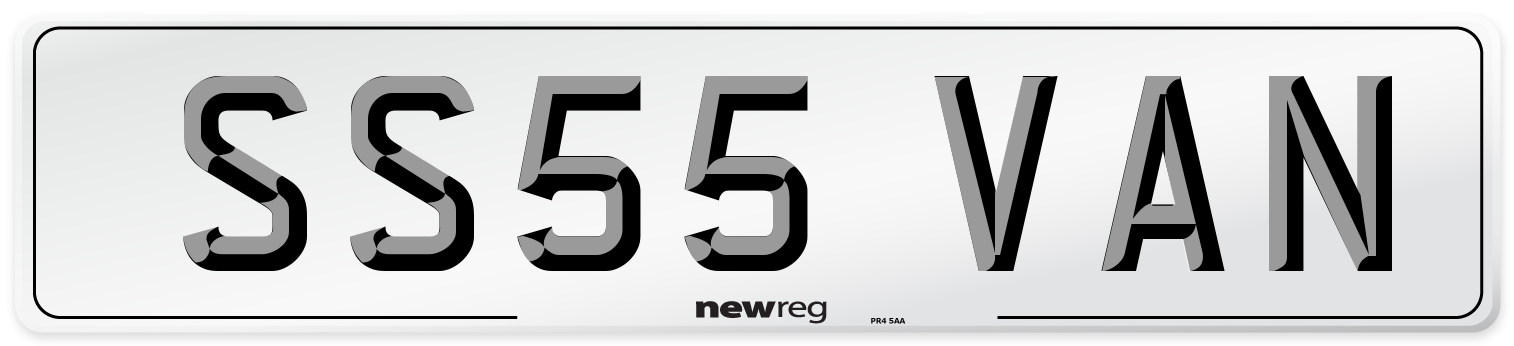 SS55 VAN Front Number Plate