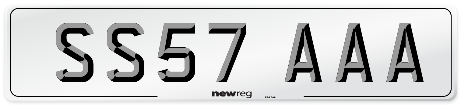 SS57 AAA Front Number Plate