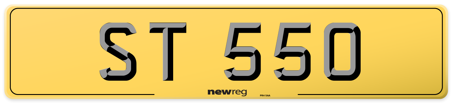 ST 550 Rear Number Plate