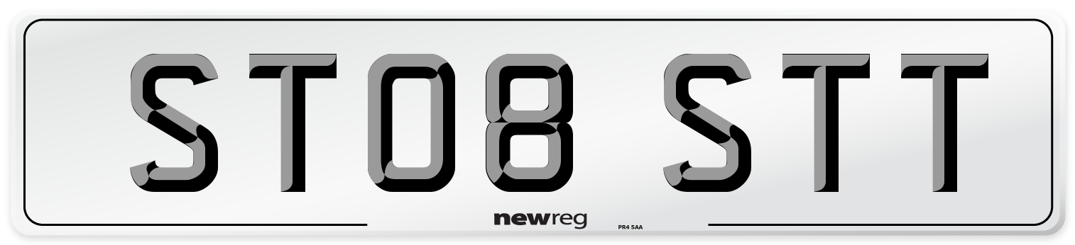 ST08 STT Front Number Plate