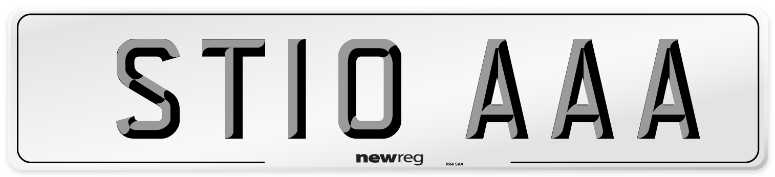 ST10 AAA Front Number Plate