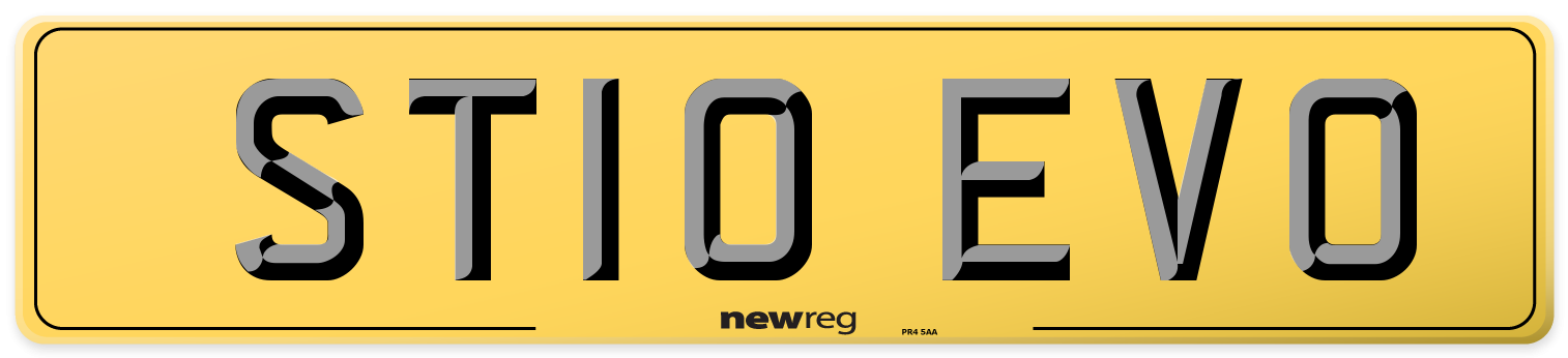 ST10 EVO Rear Number Plate