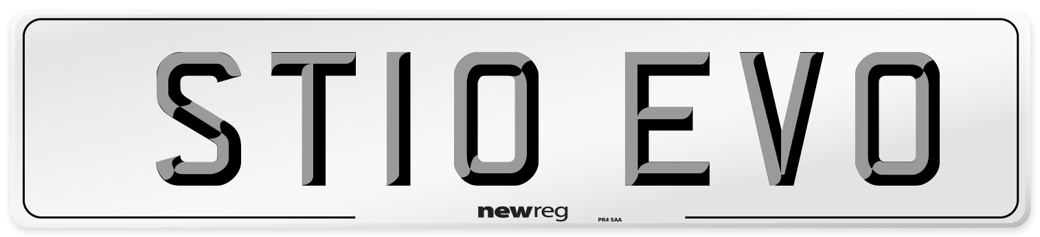 ST10 EVO Front Number Plate