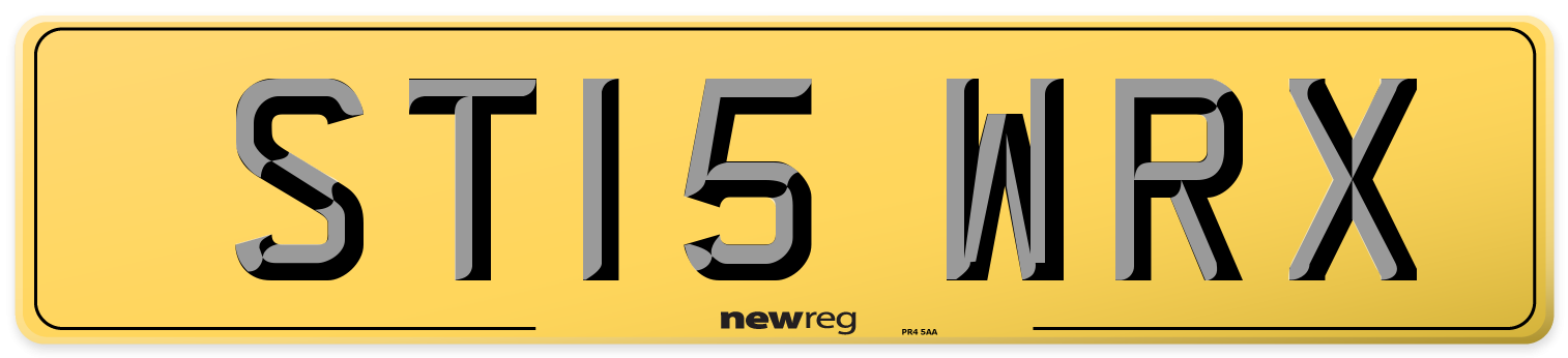 ST15 WRX Rear Number Plate