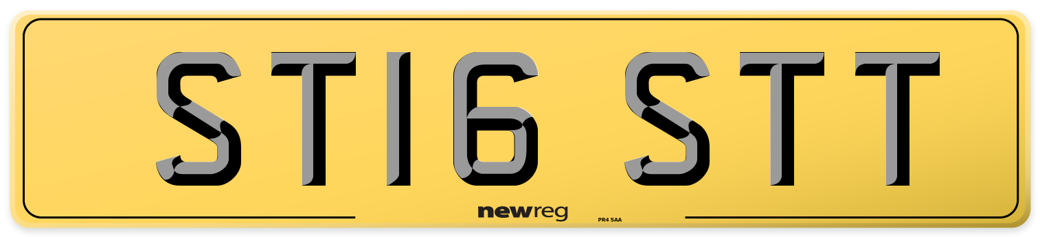 ST16 STT Rear Number Plate