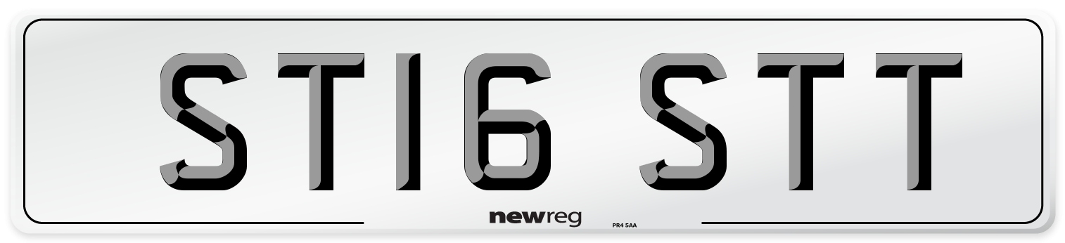 ST16 STT Front Number Plate