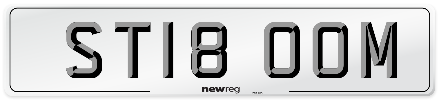 ST18 OOM Front Number Plate